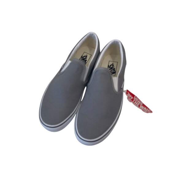 Vans Mens Unisex Classic Slip-On Sneakers Gray Size 8 Women SZ 9.5 - Picture 16 of 16